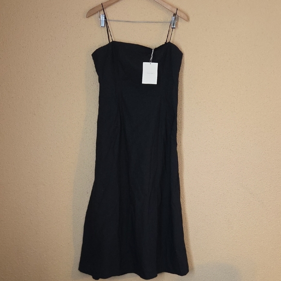 Faithfull the Brand Black Spaghetti-Strap Slip Midi Dress - Picture 6 of 7